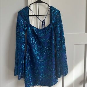 Lucy in the Sky Blue Sequin Dress